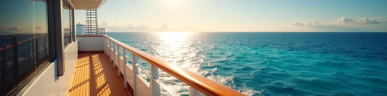 Vista del Mediterraneo dal ponte di una nave di lusso